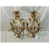 Image 2 : LOT 2 HOLLYWOOD REGENCY WALL SCONCE