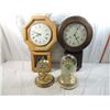 Image 1 : LOT 4 VINTAGE ANTIQUE WALL & ANNIVERSARY CLOCKS