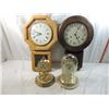 Image 2 : LOT 4 VINTAGE ANTIQUE WALL & ANNIVERSARY CLOCKS