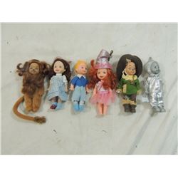 LOT 6 SMALL WIZARD OF OZ DOLLS