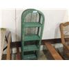 Image 1 : 4 TIER GREEN DOME TOP WICKER BOOKCASE