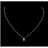 Image 2 : 14KT White Gold 0.56ct Diamond Pendant With Chain