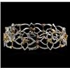 Image 2 : 5.75ctw Fancy Mix Diamond Bracelet - 14KT Two-Tone Gold
