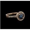 Image 2 : 1.12ctw Blue Diamond Ring - 14KT Rose Gold