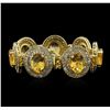 Image 2 : 14KT Yellow Gold 41.72ctw Citrine and Diamond Bracelet