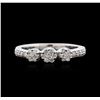 Image 1 : 18KT White Gold 0.50ctw Diamond Ring