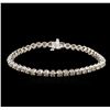 Image 1 : 4.82ctw Fancy Brown Diamond Tennis Bracelet - 14KT White Gold