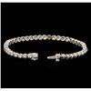 Image 3 : 4.82ctw Fancy Brown Diamond Tennis Bracelet - 14KT White Gold