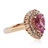 Image 2 : 18KT Rose Gold 4.61ct Pink Spinel and Diamond Ring