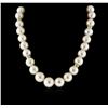 Image 1 : 14KT Yellow Gold Cultured Pearl and Diamond Necklace