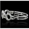 Image 2 : 14KT White Gold 2.93ctw Diamond Bangle