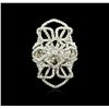 Image 1 : 14KT White Gold 1.11ctw Diamond Ring