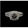 Image 1 : 1.39ctw Black Diamond Ring - 14KT White Gold
