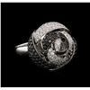 Image 2 : 2.34ctw Black Diamond Ring - 14KT White Gold