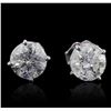 Image 1 : 14KT White Gold 1.93ctw Diamond Stud Earrings