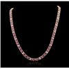 Image 2 : 14KT Yellow Gold 38.43ctw Ruby & Diamond Necklace