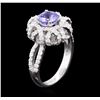 Image 3 : 14KT White Gold 1.17ct Tanzanite and Diamond Ring