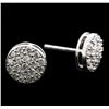 Image 2 : 14KT White Gold 1.14ctw Diamond Earrings