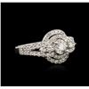Image 2 : 14KT White Gold 1.16ctw Diamond Ring