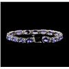 Image 3 : 14KT White Gold 17.76ctw Tanzanite and Diamond Bracelet