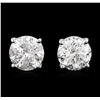 Image 1 : 14KT White Gold 1.17ctw Diamond Stud Earrings