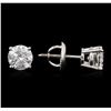 Image 2 : 14KT White Gold 1.17ctw Diamond Stud Earrings