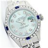 Image 1 : Rolex Stainless Steel Diamond and Sapphire DateJust Ladies Watch