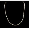 14KT White Gold 33.56ctw Rough Diamond Necklace