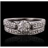 Image 1 : 18KT White Gold 1.13ctw Diamond Wedding Set
