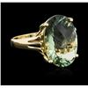 Image 2 : 10KT Yellow Gold 10.00ct Prasiolite Ring