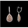 Image 2 : 2.68ctw Diamond Earrings - 14KT Two-Tone Gold