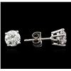 Image 2 : 14KT White Gold 1.17ctw Diamond Stud Earrings