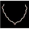 Image 1 : 14KT Yellow Gold 22.10ctw Ruby and Diamond Necklace