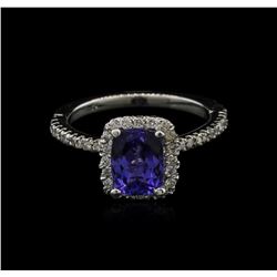 1.60ct Tanzanite and Diamond Ring - 14KT White Gold