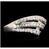 Image 2 : 14KT White Gold 0.35ctw Diamond Ring