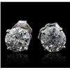 Image 1 : 14KT White Gold 1.85ctw Diamond Stud Earrings