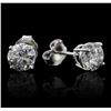 Image 2 : 14KT White Gold 1.85ctw Diamond Stud Earrings