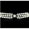 Image 3 : 14KT White Gold Pearl and Diamond Necklace