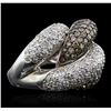 Image 2 : 14KT White Gold 4.98ctw Diamond Ring