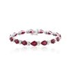 Image 1 : 14KT White Gold 18.15ctw Ruby and Diamond Bracelet