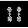 Image 1 : 2.25ctw Diamond Earrings - 18KT White Gold