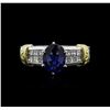Image 1 : Platinum 1.84ct Sapphire and Diamond Ring