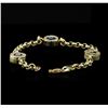 Image 3 : 14KT Yellow Gold 0.30ctw Diamond Evil Eye Bracelet