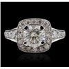 Image 1 : 14KT White Gold 2.01ctw Diamond Ring