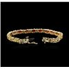 Image 3 : 14KT Yellow Gold 10.83ctw Sapphire and Diamond Bracelet