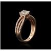 Image 3 : 14KT Rose Gold 1.42ctw Fancy Green Diamond Ring