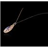 Image 3 : 14KT Rose Gold 9.99ct Amethyst and Diamond Pendant With Chain