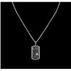 Image 1 : 3.00ctw Black Diamond Pendant With Chain - SILVER