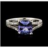 Image 1 : 14KT White Gold 2.37ct Tanzanite and Diamond Ring