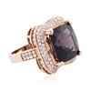 Image 2 : 14KT Rose Gold 15.00ct Spinel and Diamond Ring